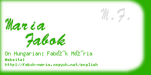 maria fabok business card